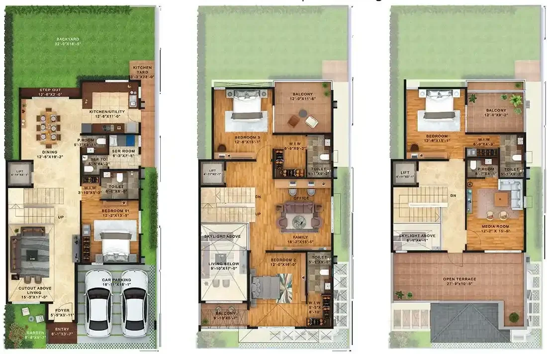 NVT Under the Open Sky Aurora East Facing Villa Floor Plan