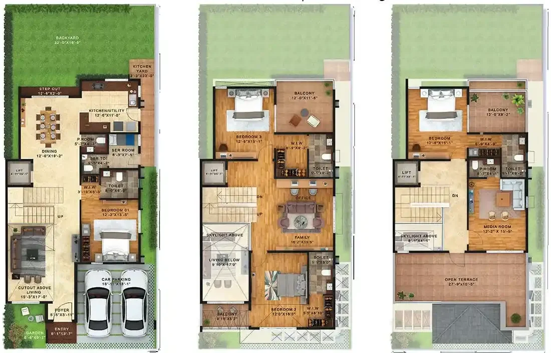 NVT Under the Open Sky Aurora West Facing Villa Floor Plan