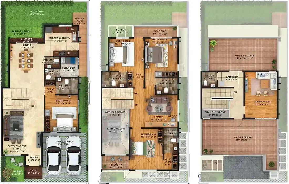 NVT Under the Open Sky Breeze East Facing Villa Floor Plan