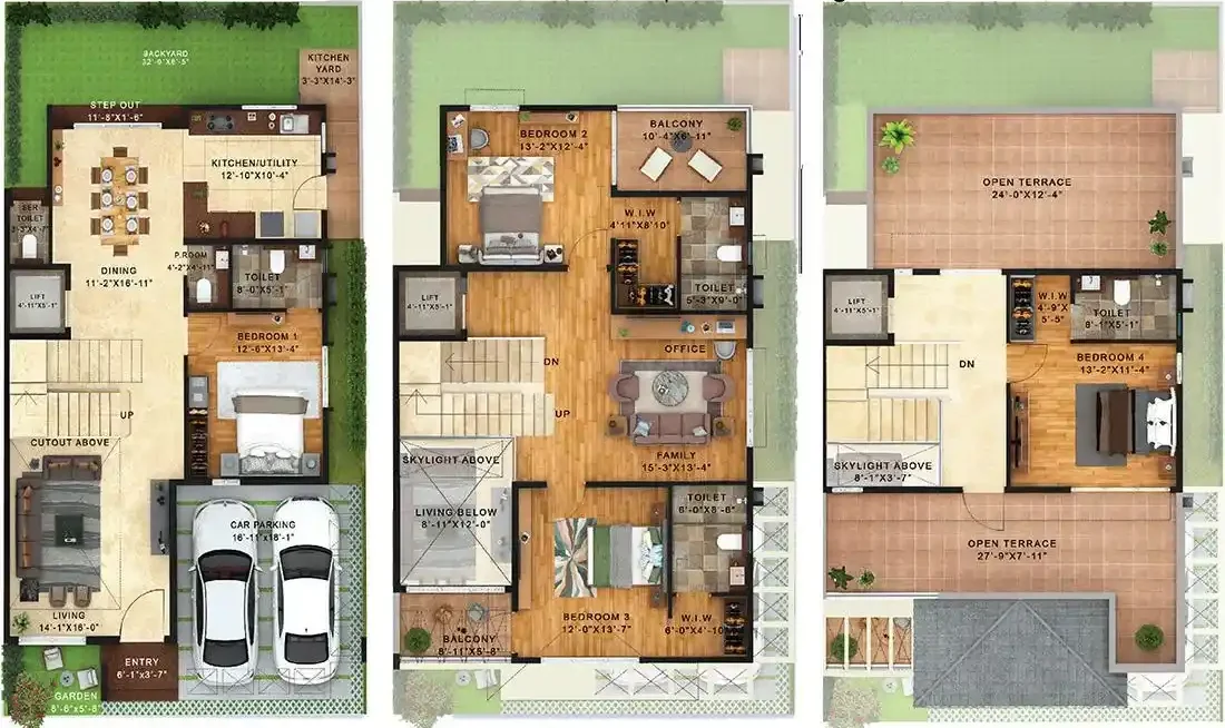 NVT Under the Open Sky Celeste West Facing Villa Floor Plan
