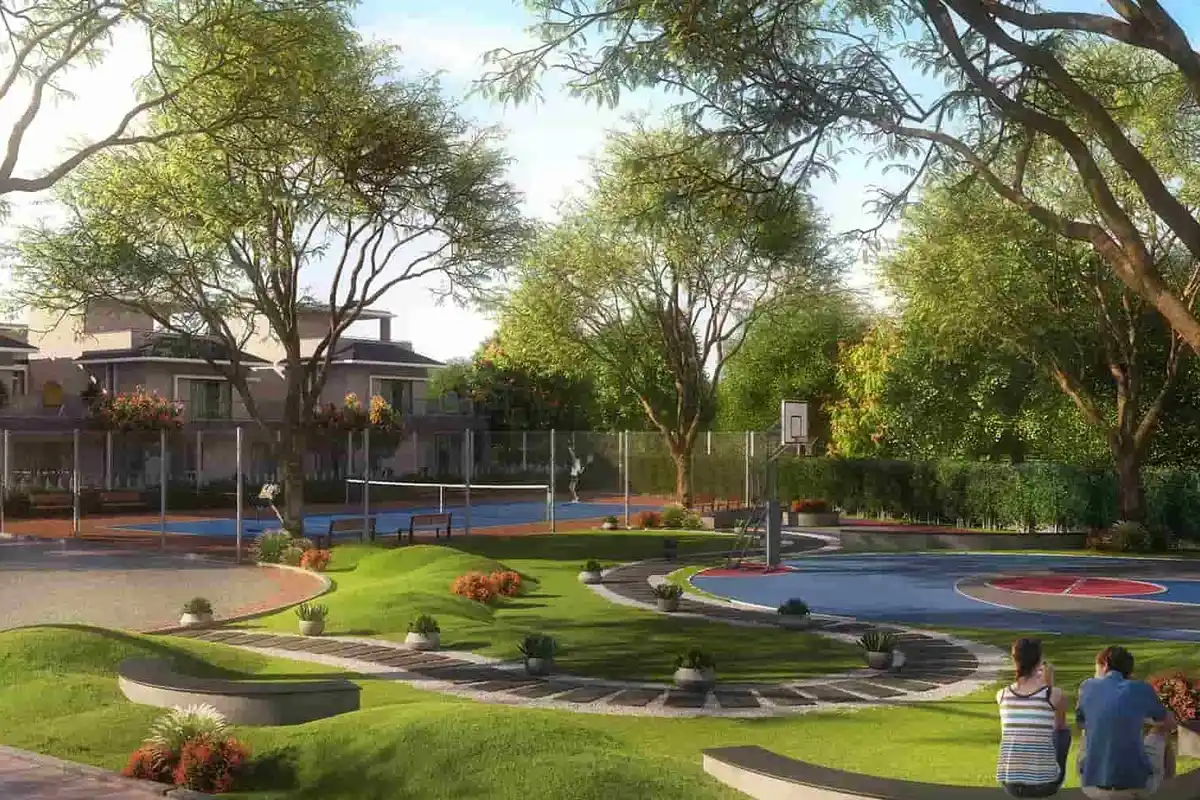 Forest themed villas community at nvt stopping by the woods budigere
